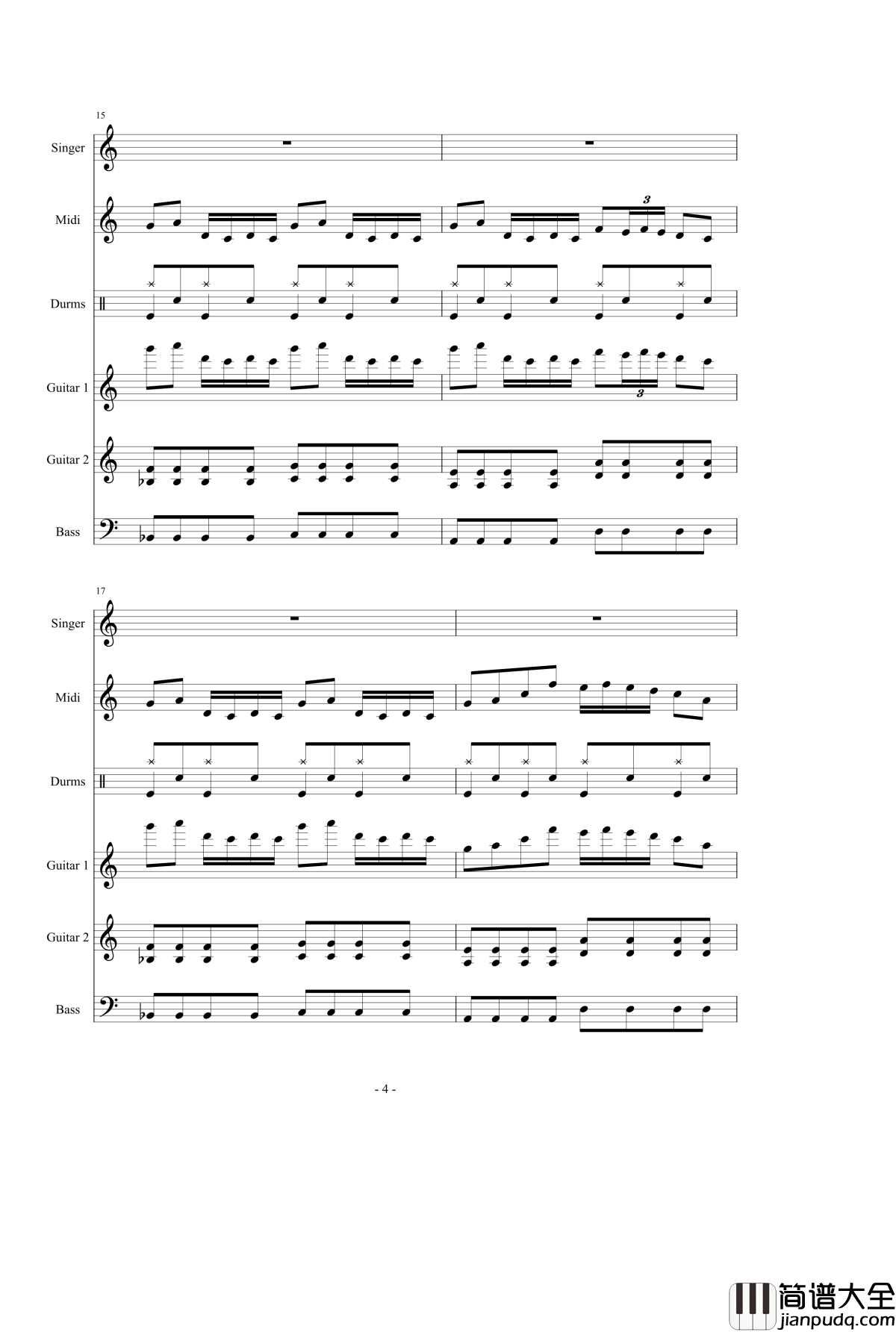 千本樱钢琴谱_总谱第二版_初音未来