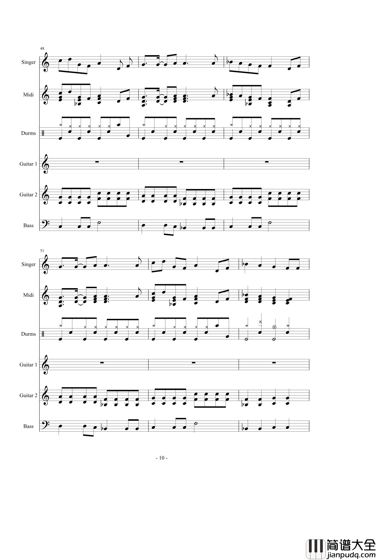 千本樱钢琴谱_总谱第二版_初音未来