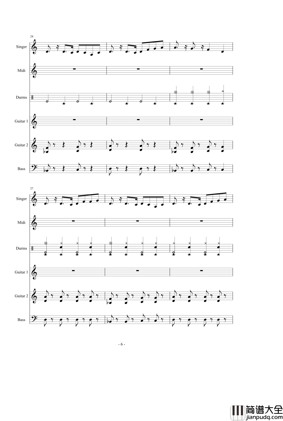 千本樱钢琴谱_总谱第二版_初音未来