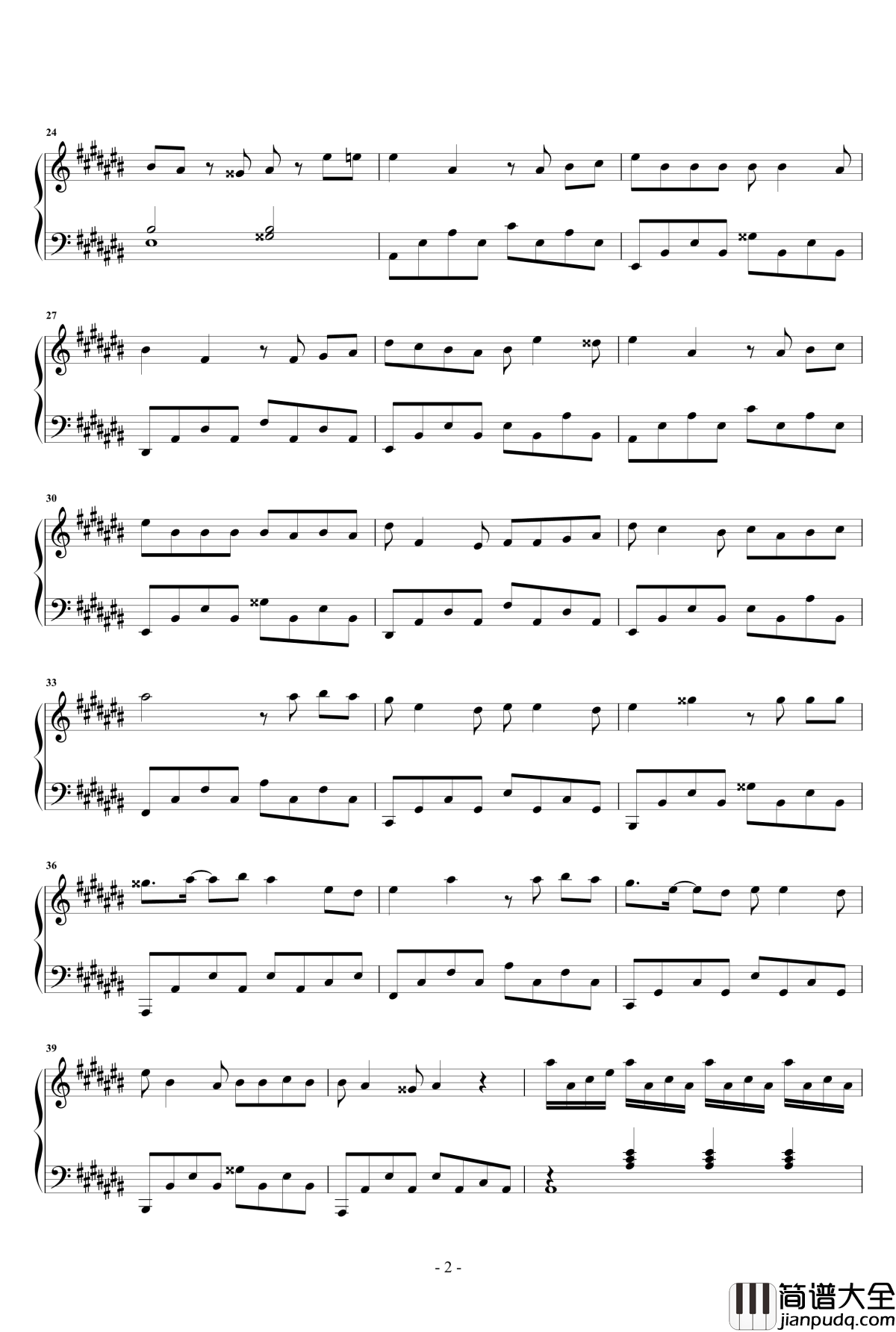 易燃易爆炸钢琴谱_陈粒