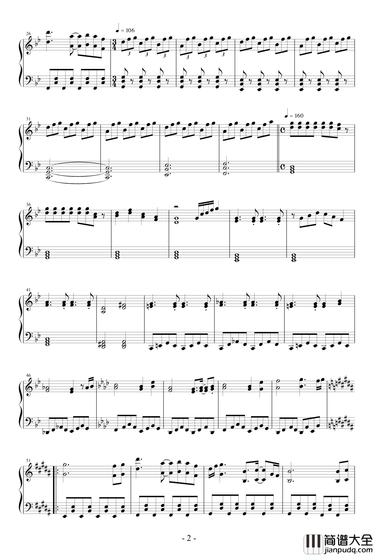 万年置き傘にご注意を钢琴谱_zun