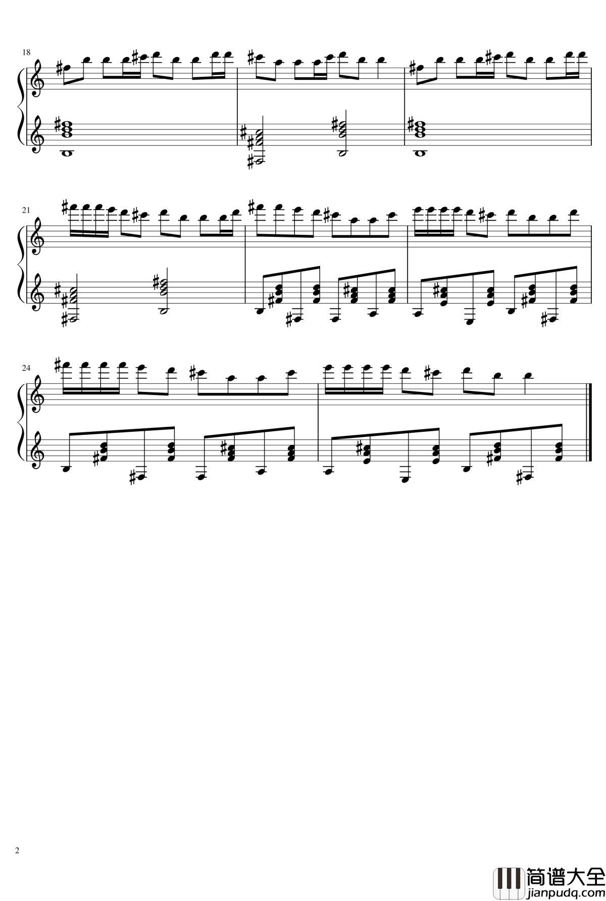 伊娃的波尔卡钢琴谱_甩葱歌钢琴块2