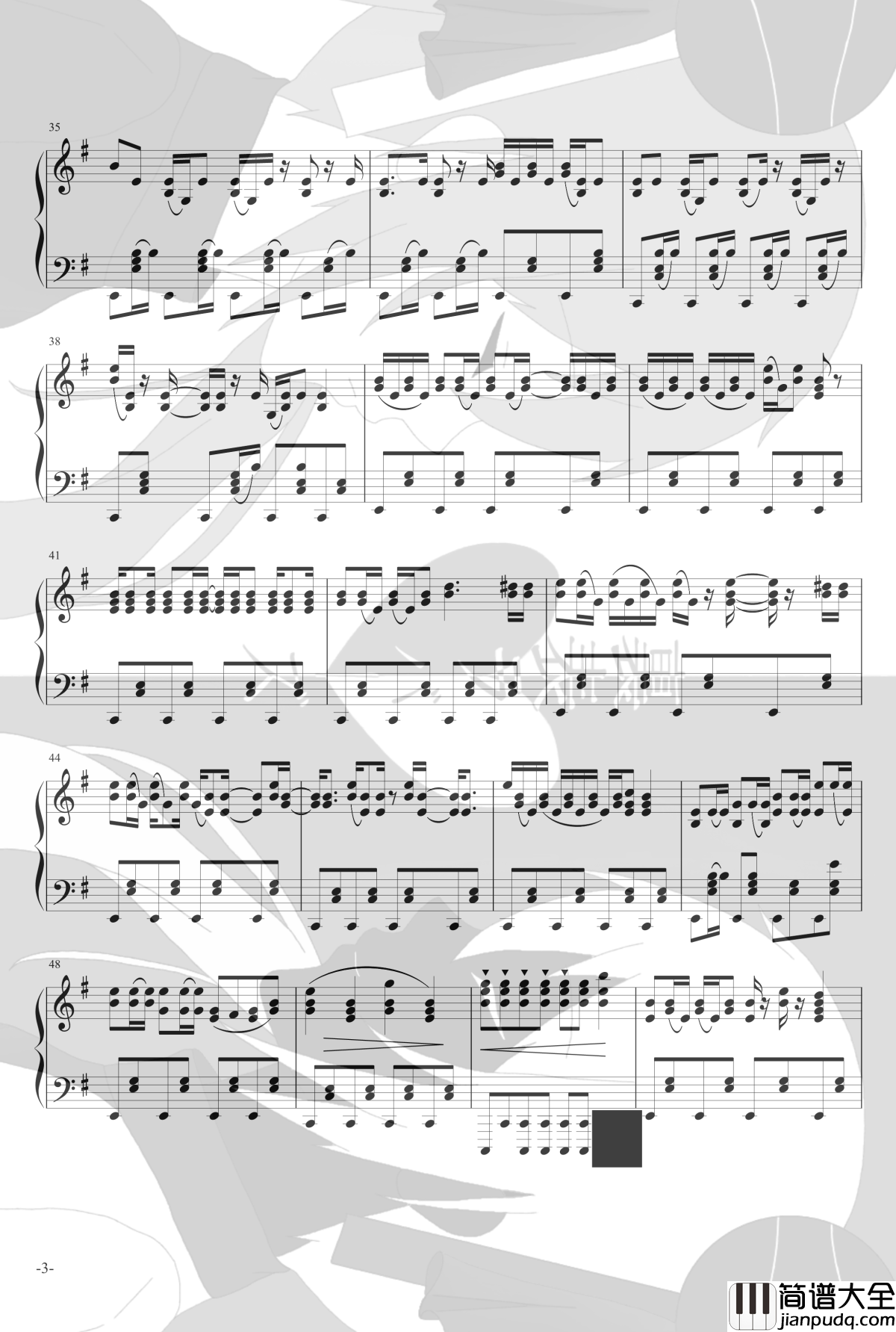 里表情人钢琴谱_初音未来