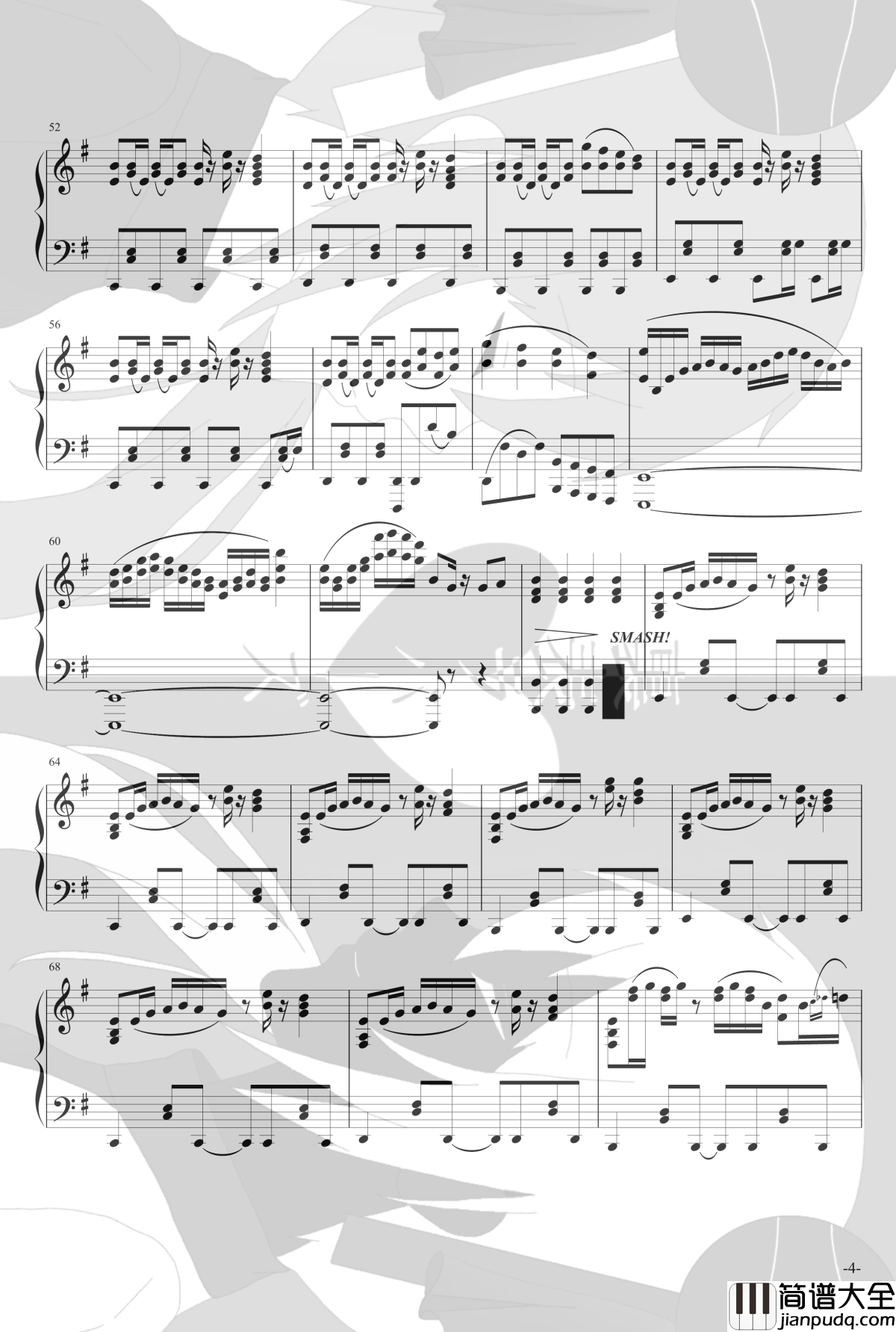 里表情人钢琴谱_初音未来