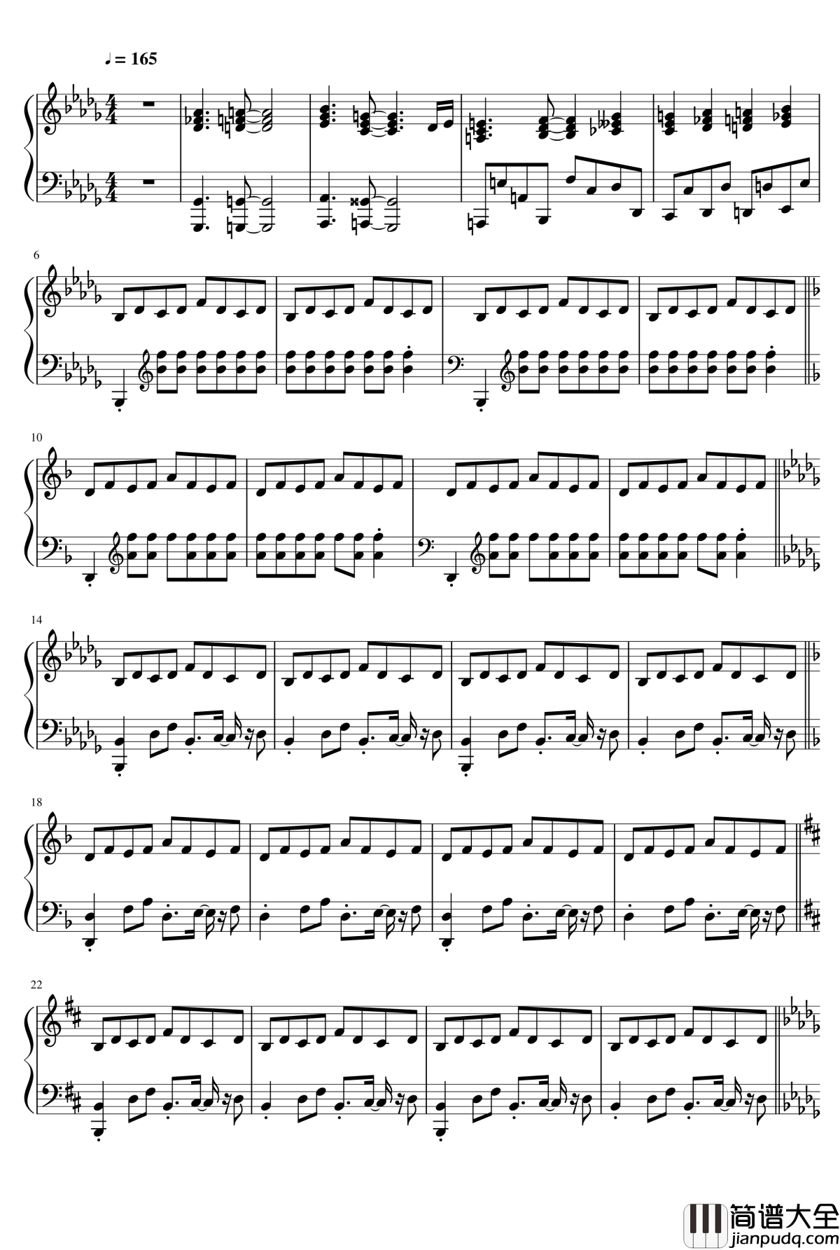 再也无法进入门里钢琴谱_[东方天空璋]__东方project