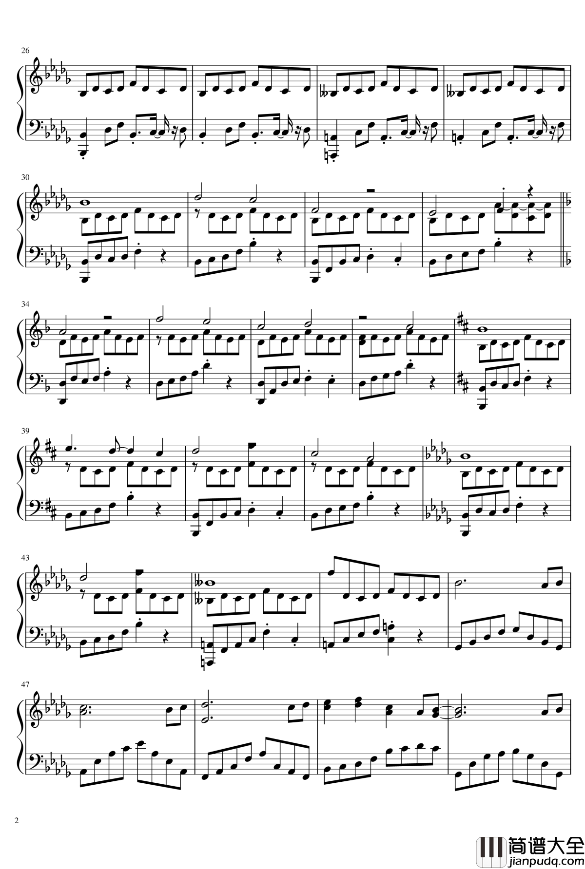 再也无法进入门里钢琴谱_[东方天空璋]__东方project