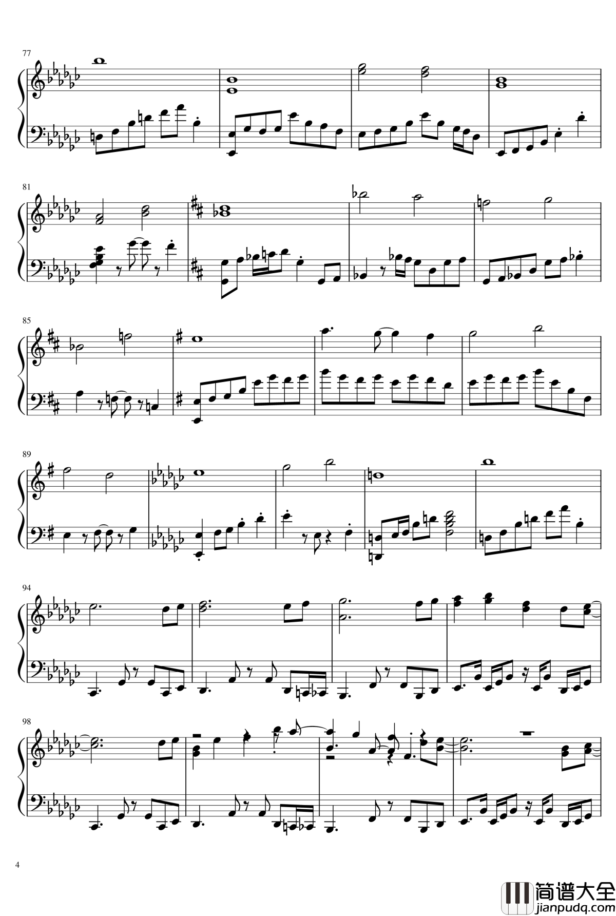 再也无法进入门里钢琴谱_[东方天空璋]__东方project