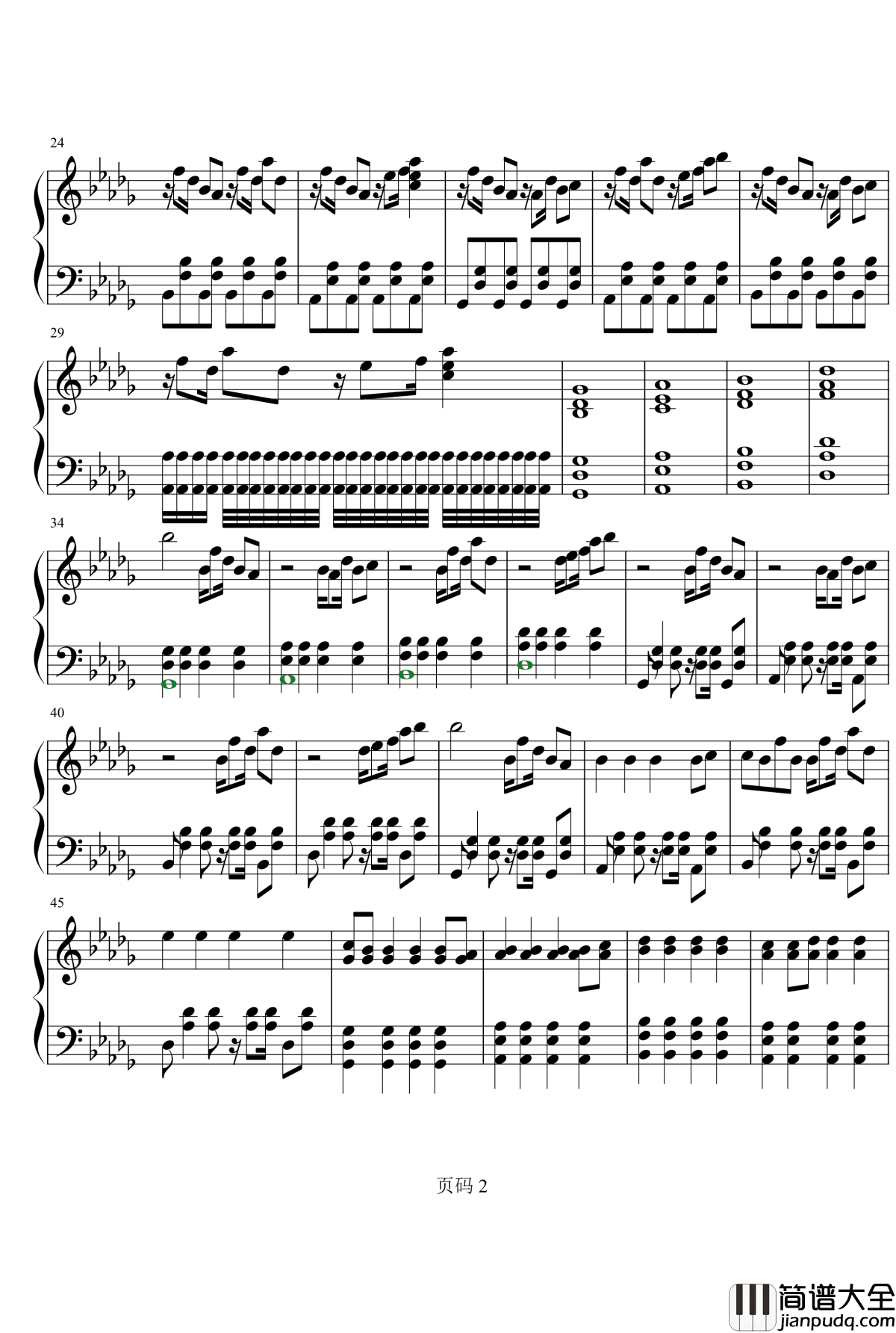 夜闯秋名山钢琴谱_HOPE_T