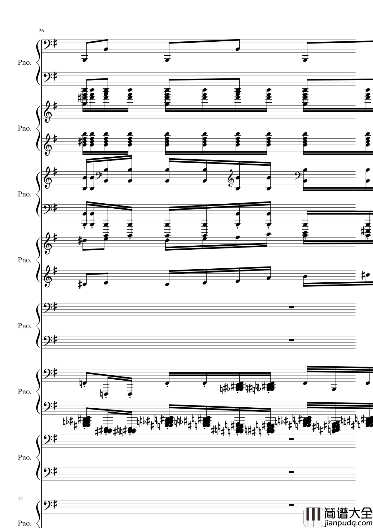 八月钢琴谱_黑化