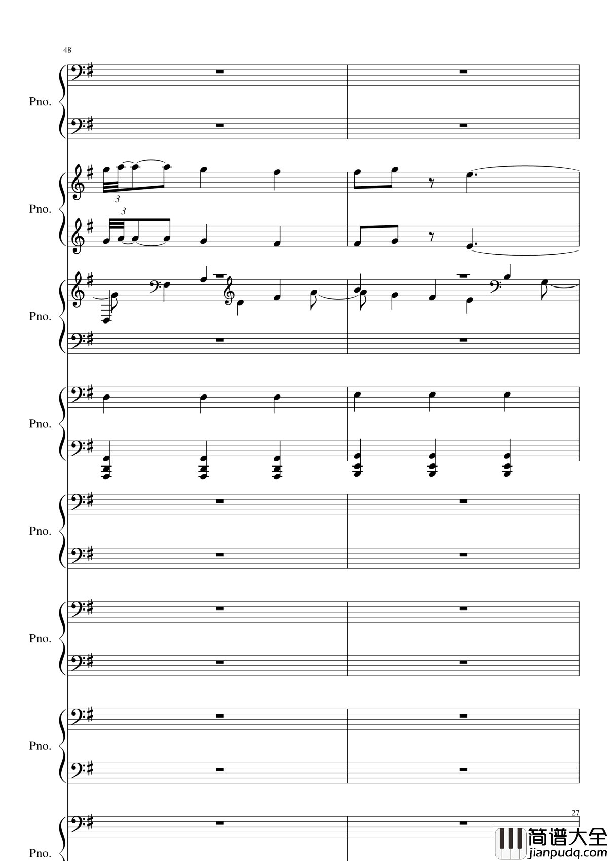 八月钢琴谱_黑化