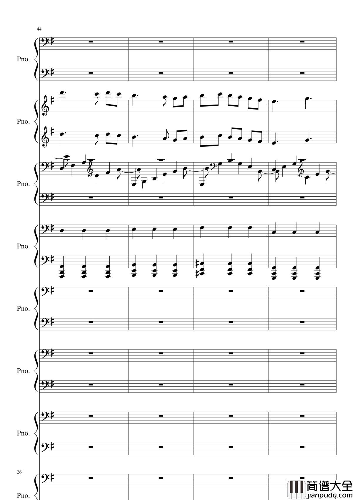 八月钢琴谱_黑化