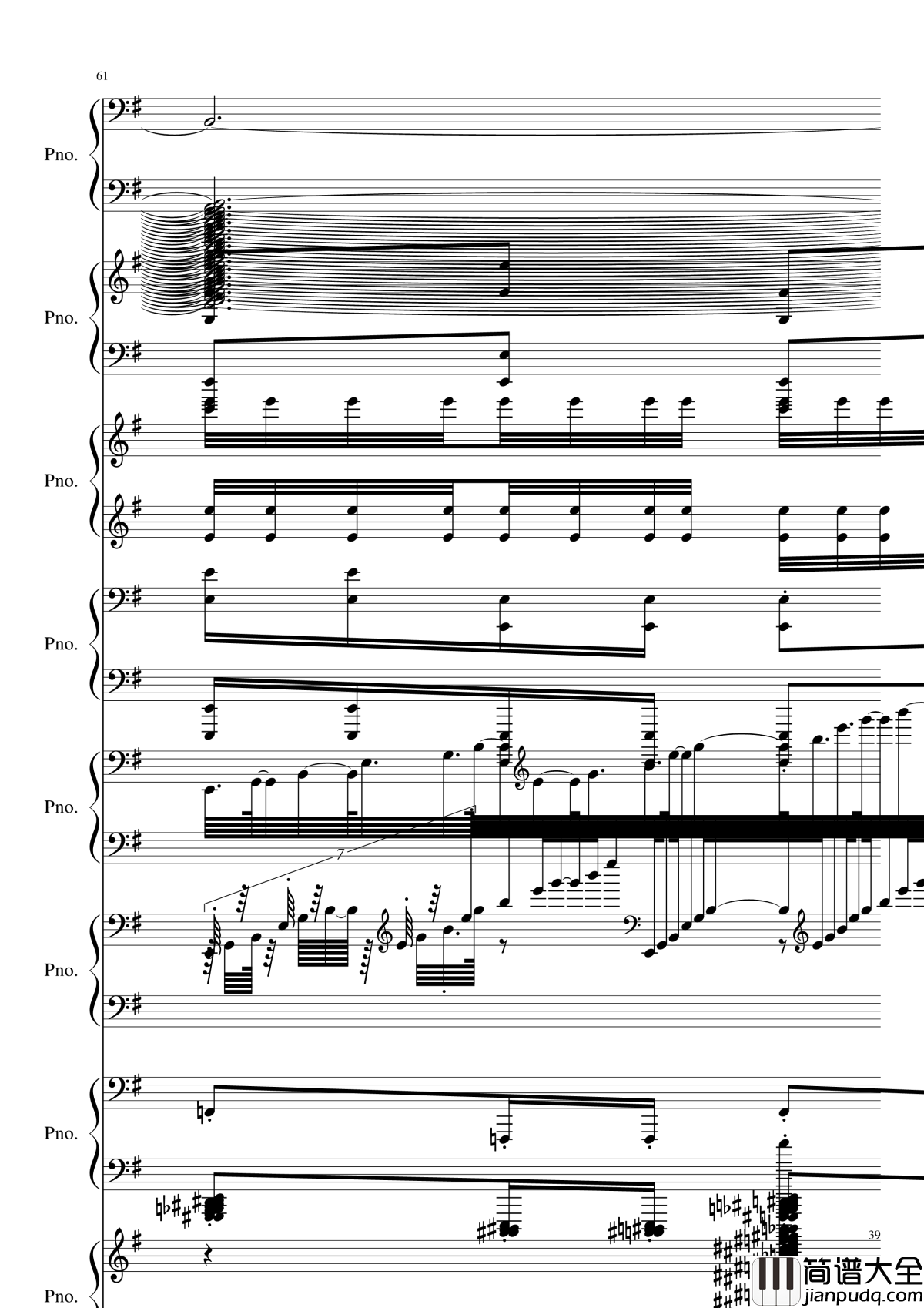 八月钢琴谱_黑化