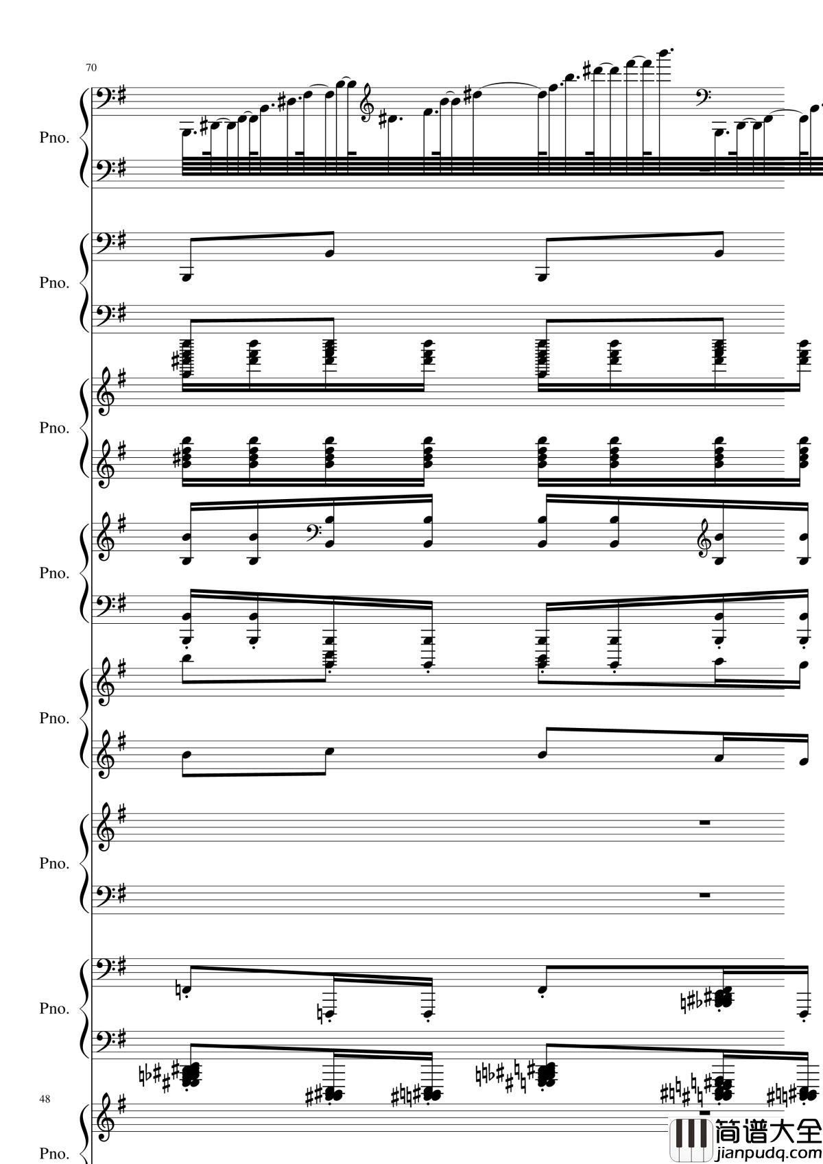 八月钢琴谱_黑化