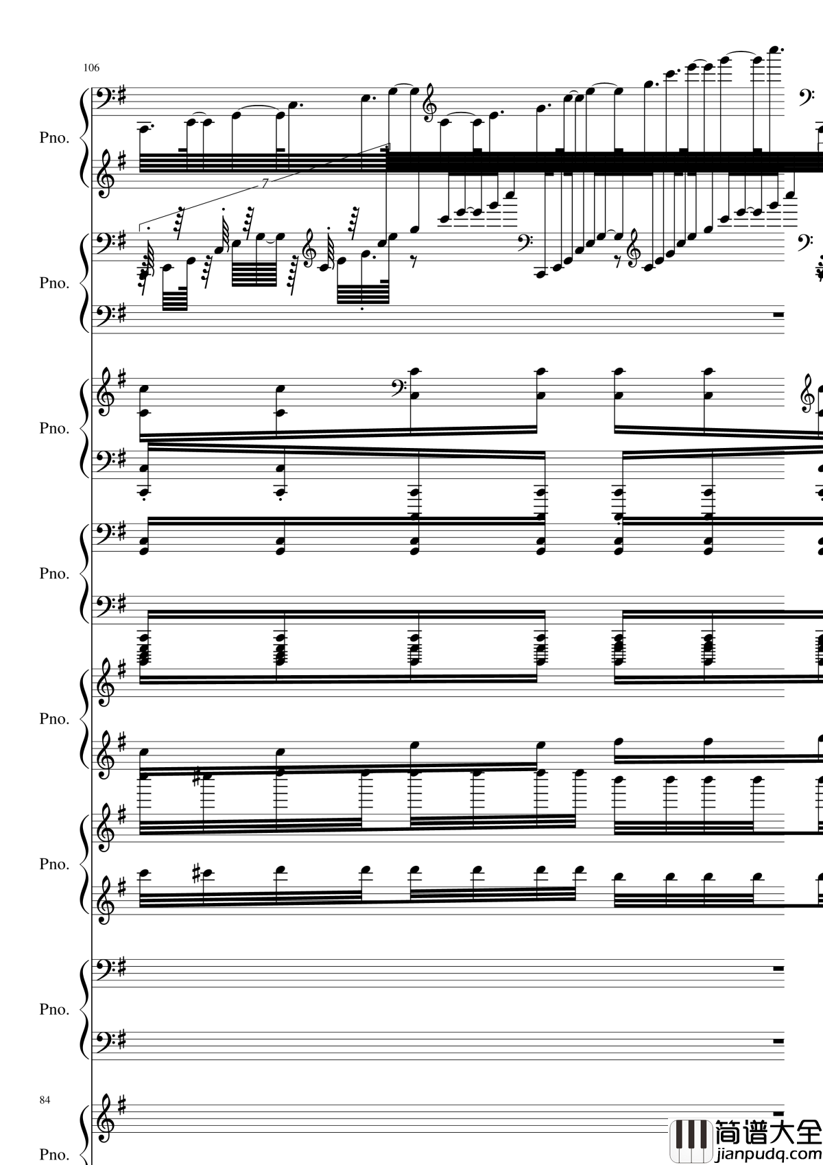 八月钢琴谱_黑化