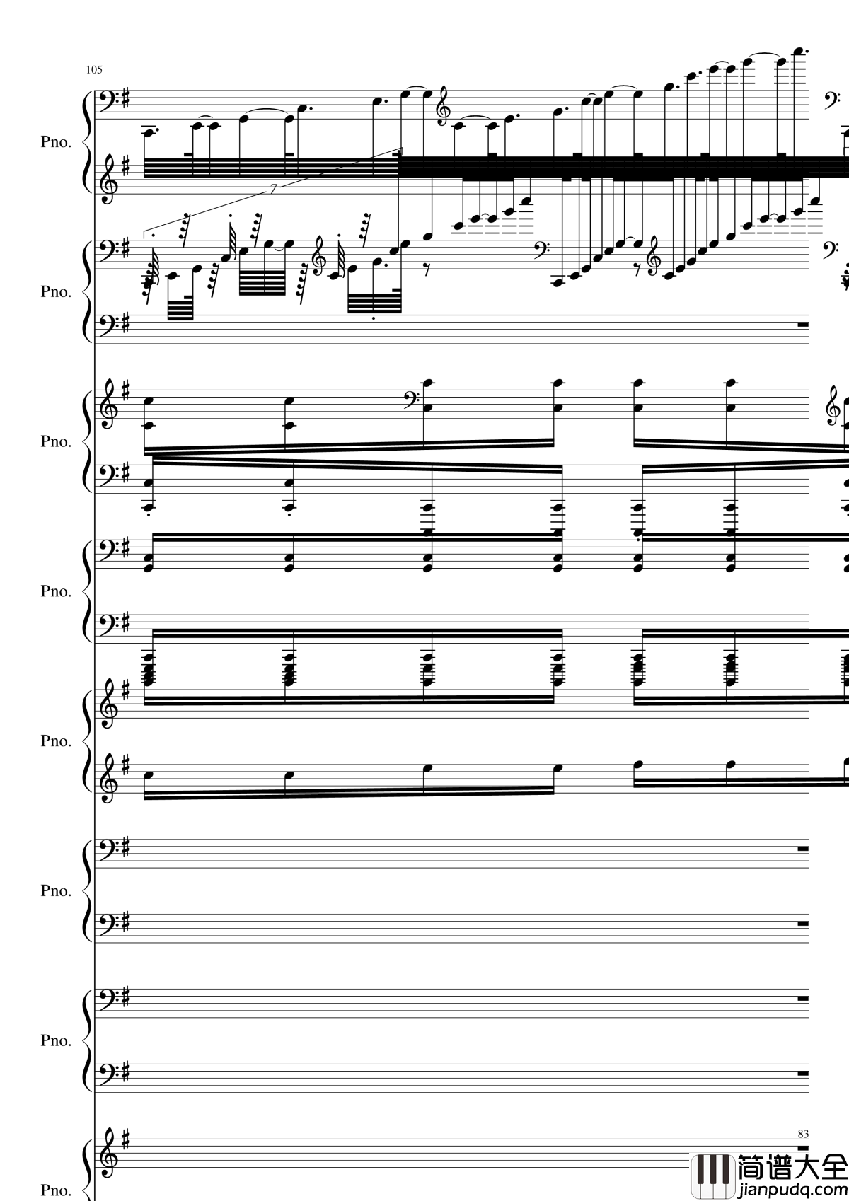 八月钢琴谱_黑化