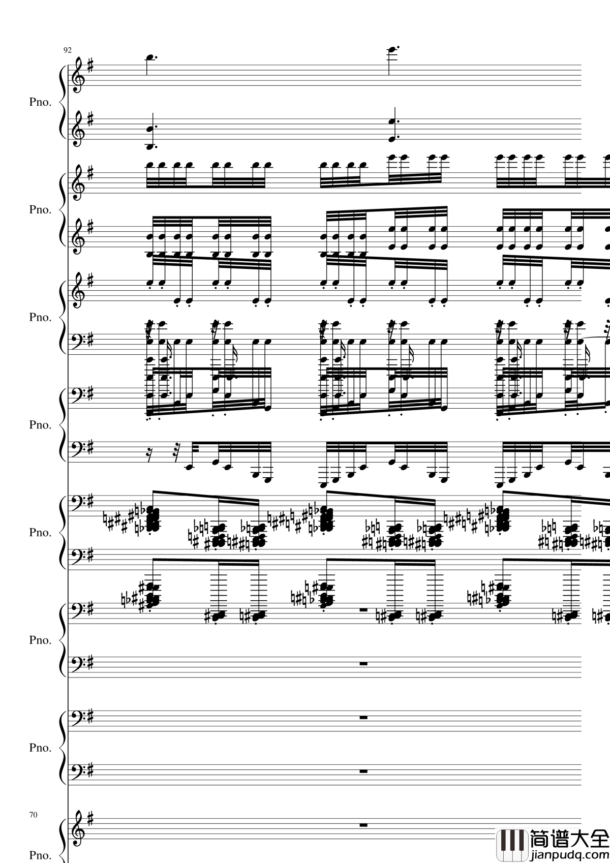 八月钢琴谱_黑化