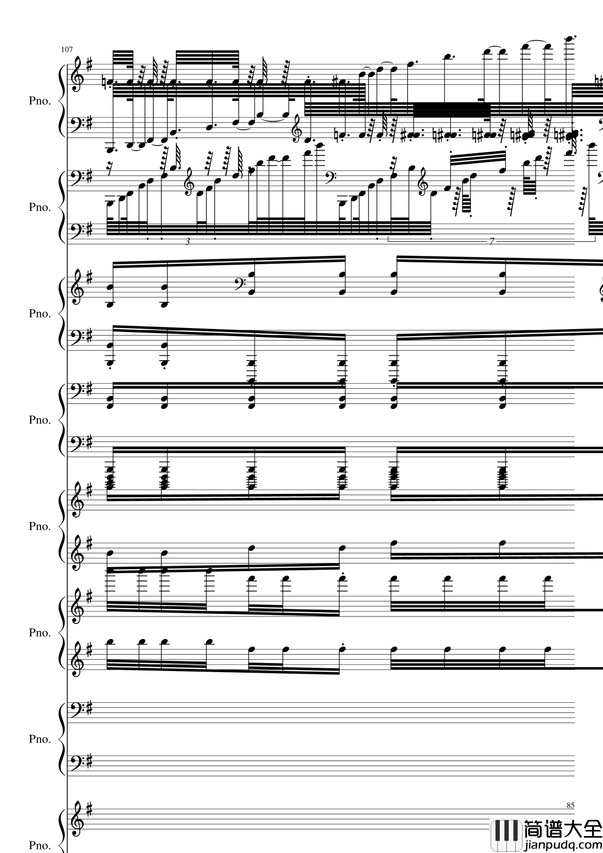 八月钢琴谱_黑化