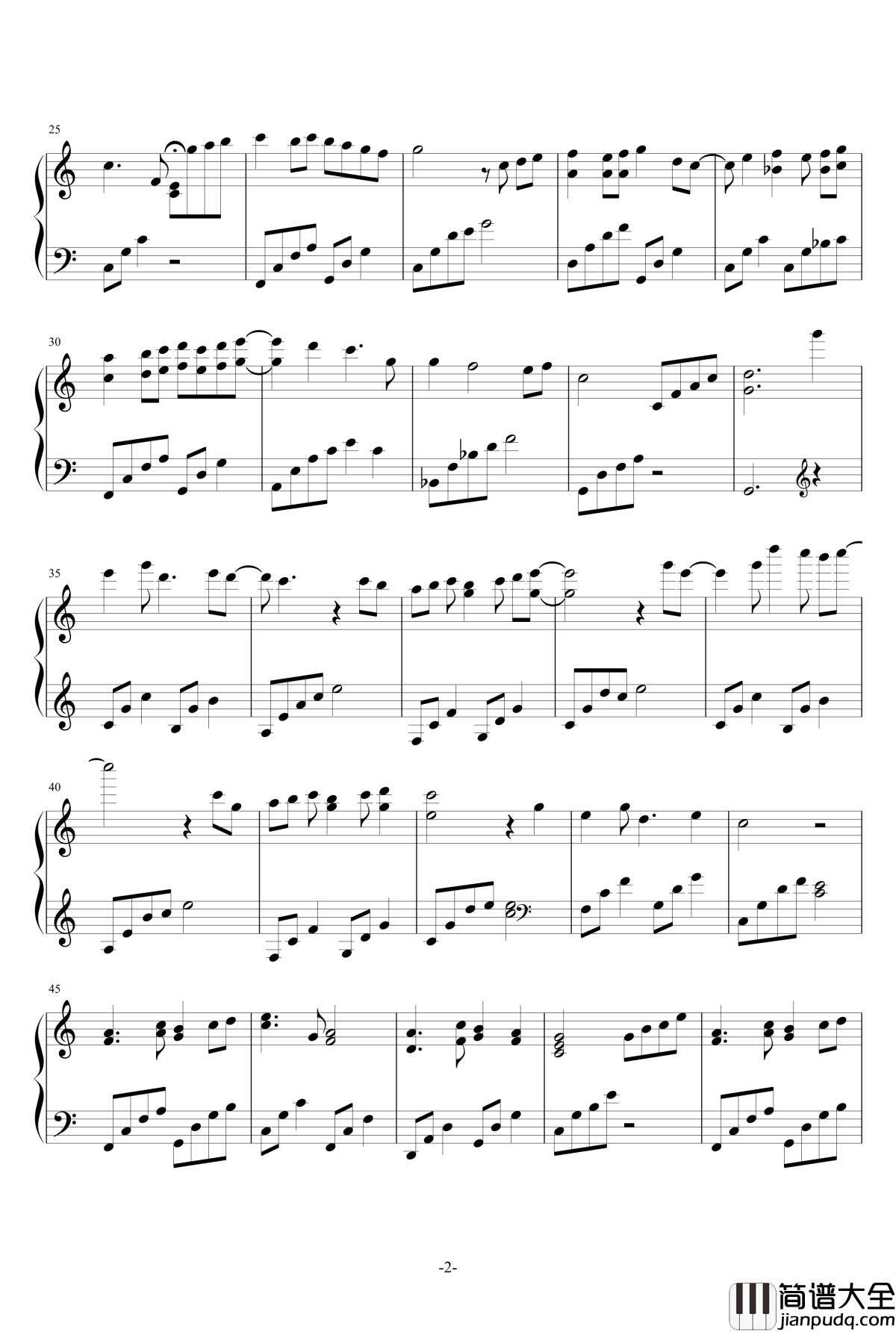 遇见钢琴谱_刘思伟_孙燕姿