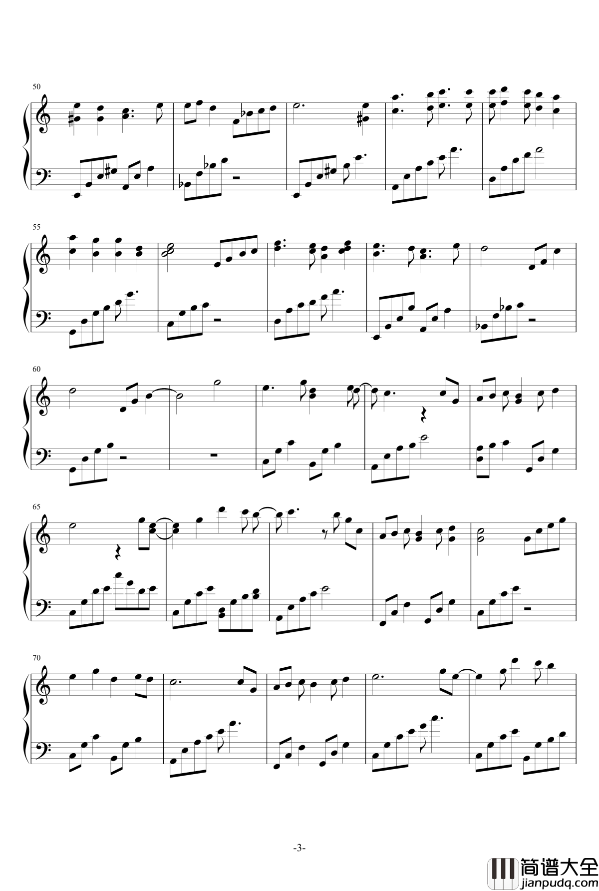 遇见钢琴谱_刘思伟_孙燕姿