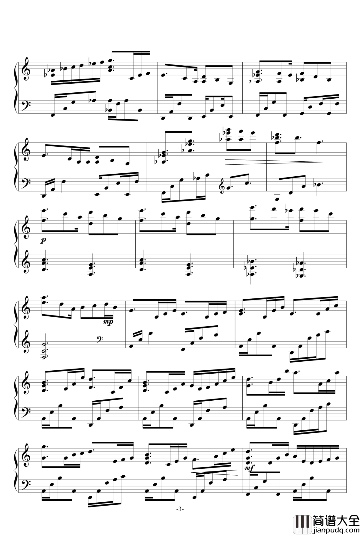 INFINIA钢琴谱_Yiruma