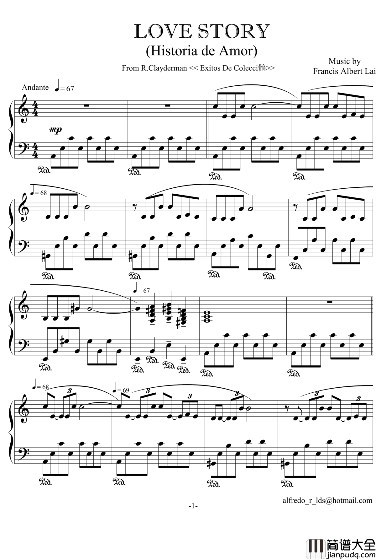 Love_Story3.30钢琴谱_克莱德曼