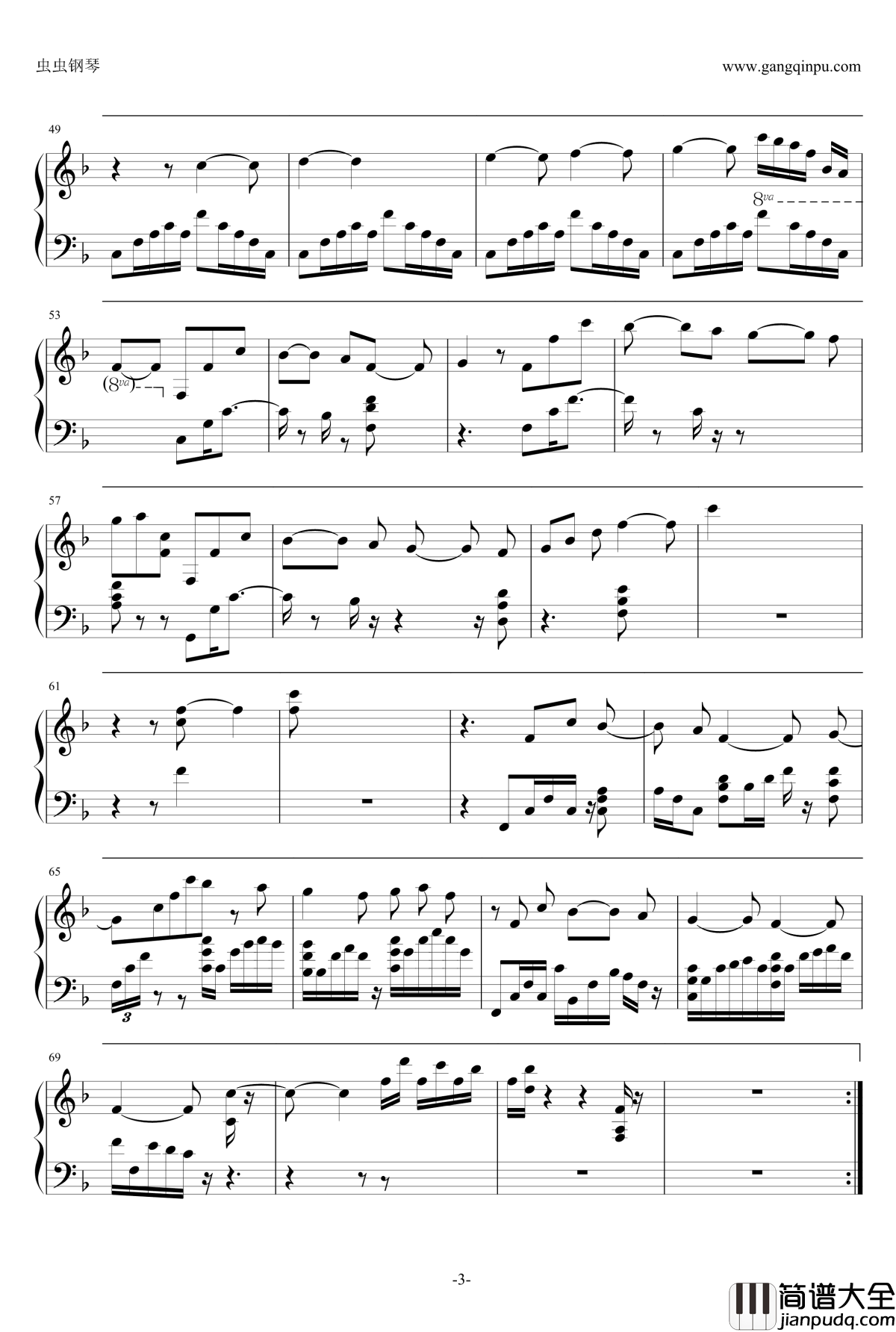 魔法使いの夜~メインテーマ钢琴谱