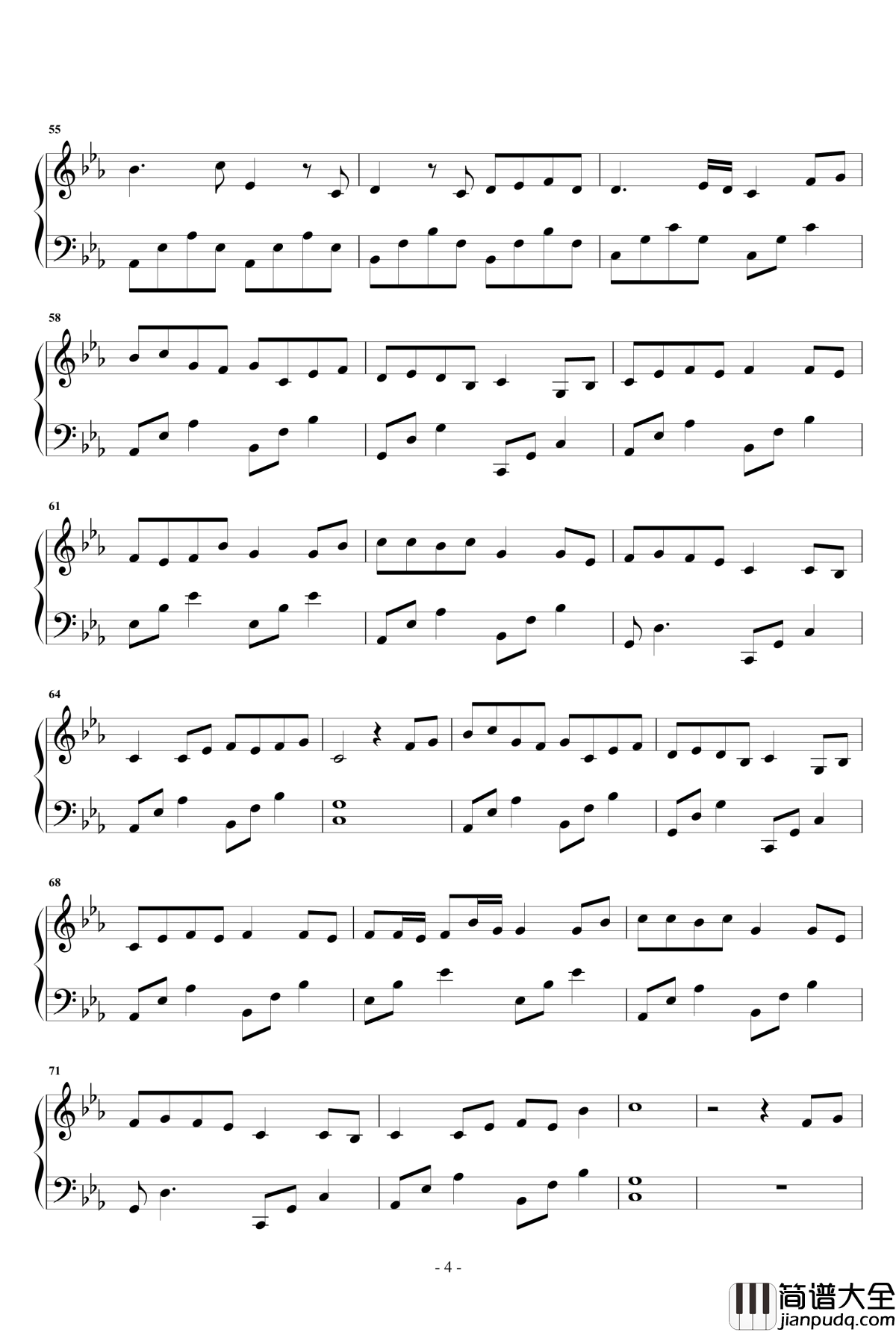 秋雨未央钢琴谱_林逸超