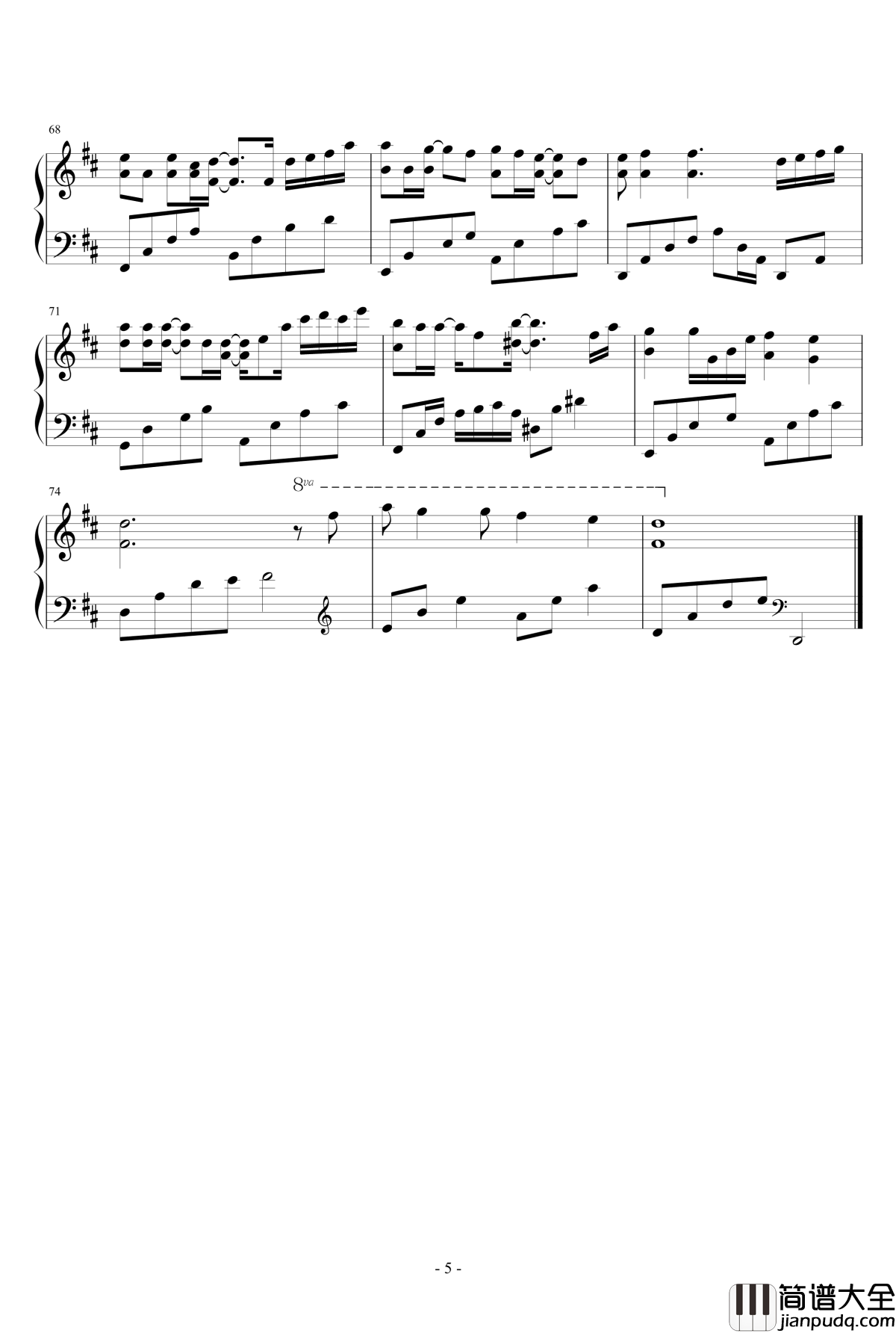 繁......钢琴谱_Dollman