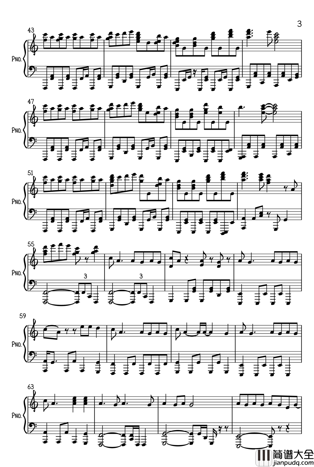 すーぱーぬこわーるど钢琴谱_超级喵世界