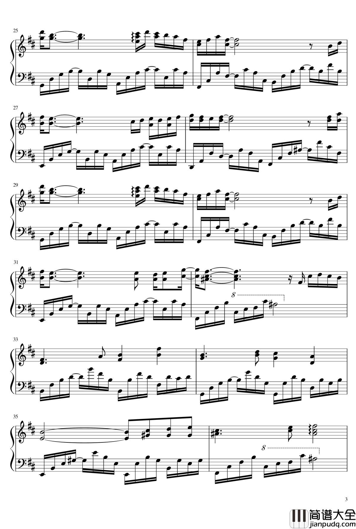 雨花_Rain_Flower钢琴谱_心华_回廊音乐