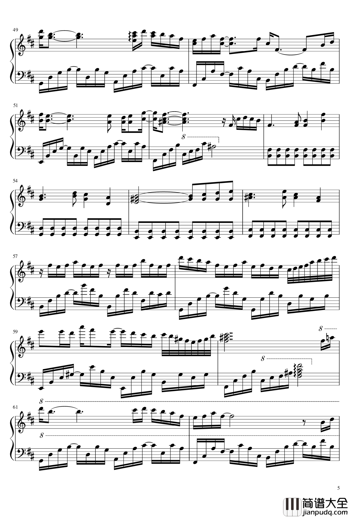 雨花_Rain_Flower钢琴谱_心华_回廊音乐