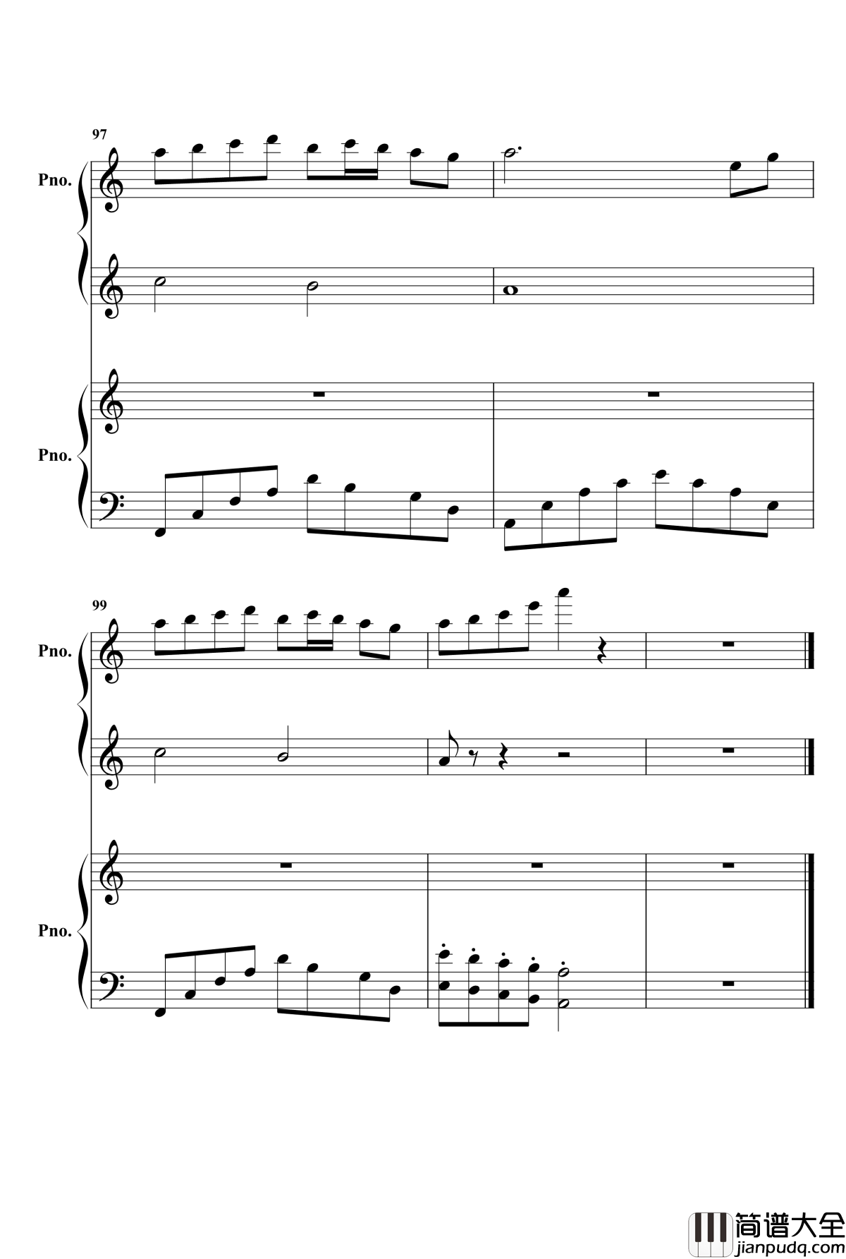 欢沁钢琴谱_两架钢琴_林海