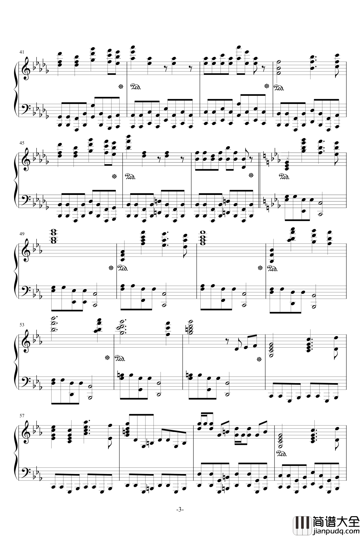 西游记主题曲钢琴谱