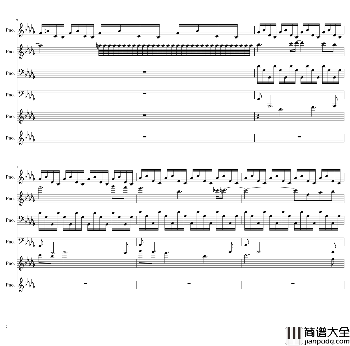 两小时挑战钢琴谱__黑化