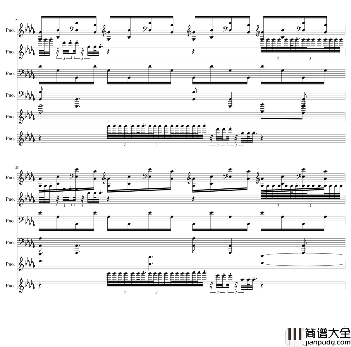 两小时挑战钢琴谱__黑化