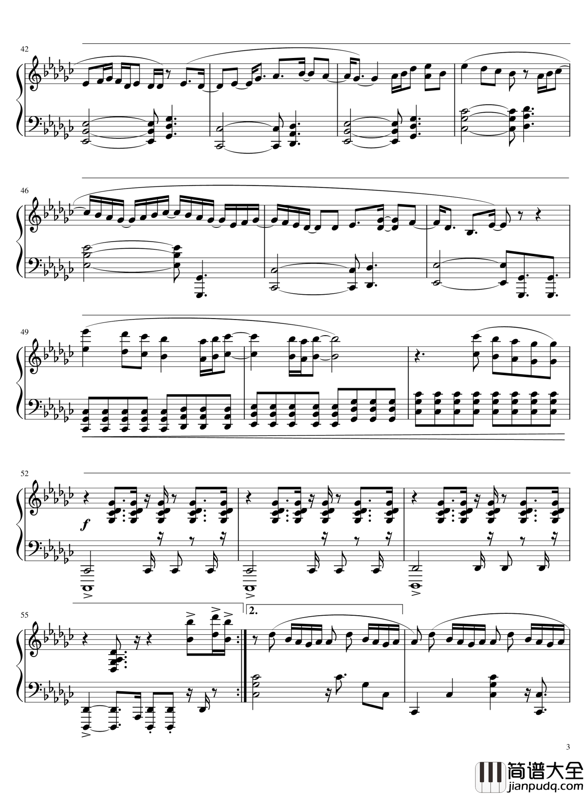 打上花火钢琴谱_米泽玄师