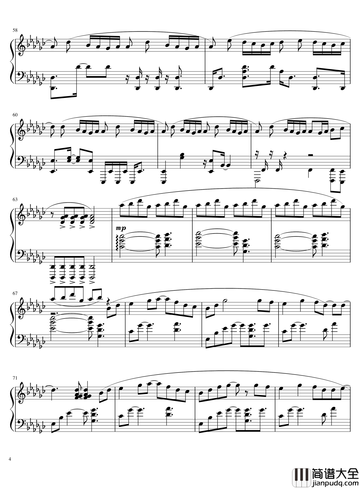 打上花火钢琴谱_米泽玄师