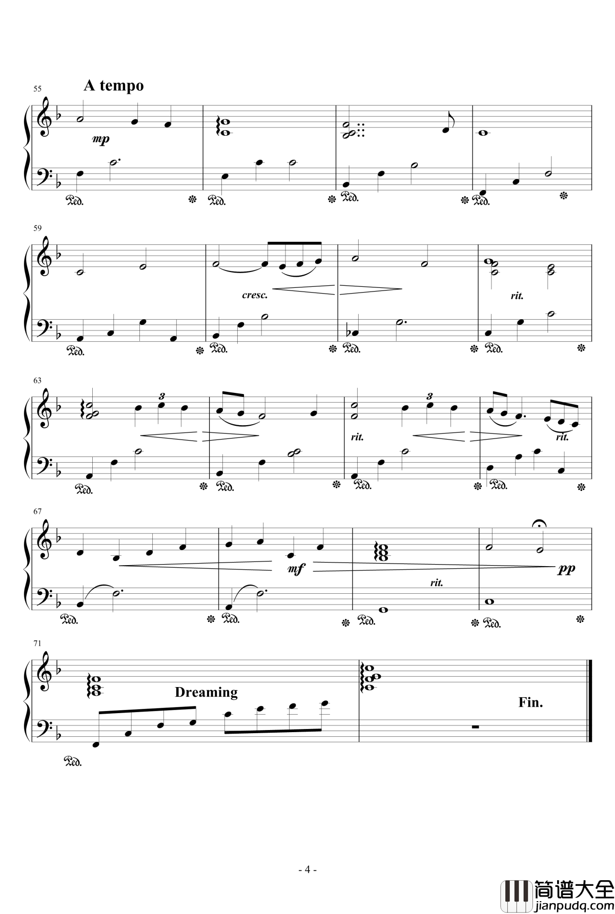 大切なひと钢琴谱_水月陵