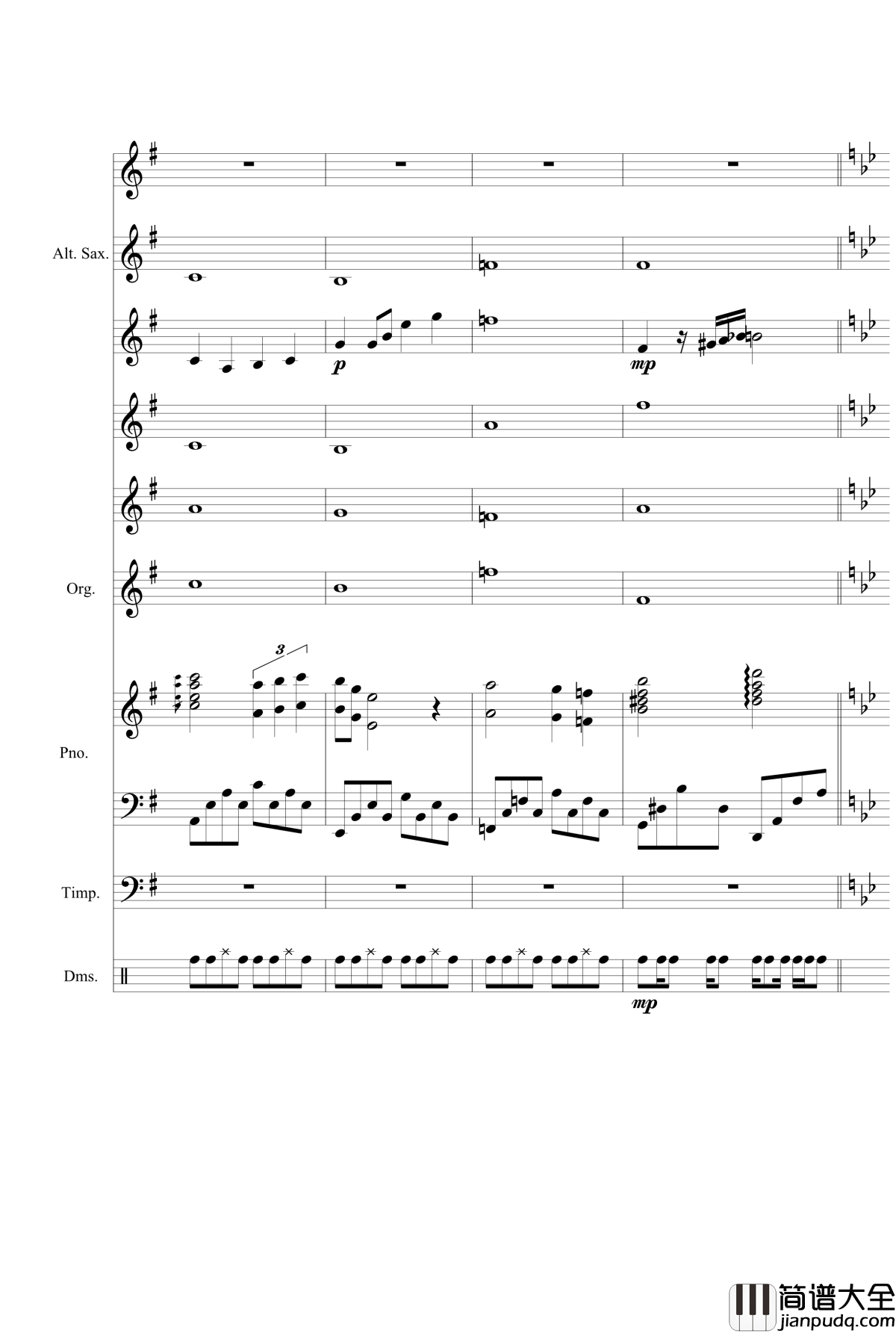 星空钢琴谱_总谱_克莱德曼