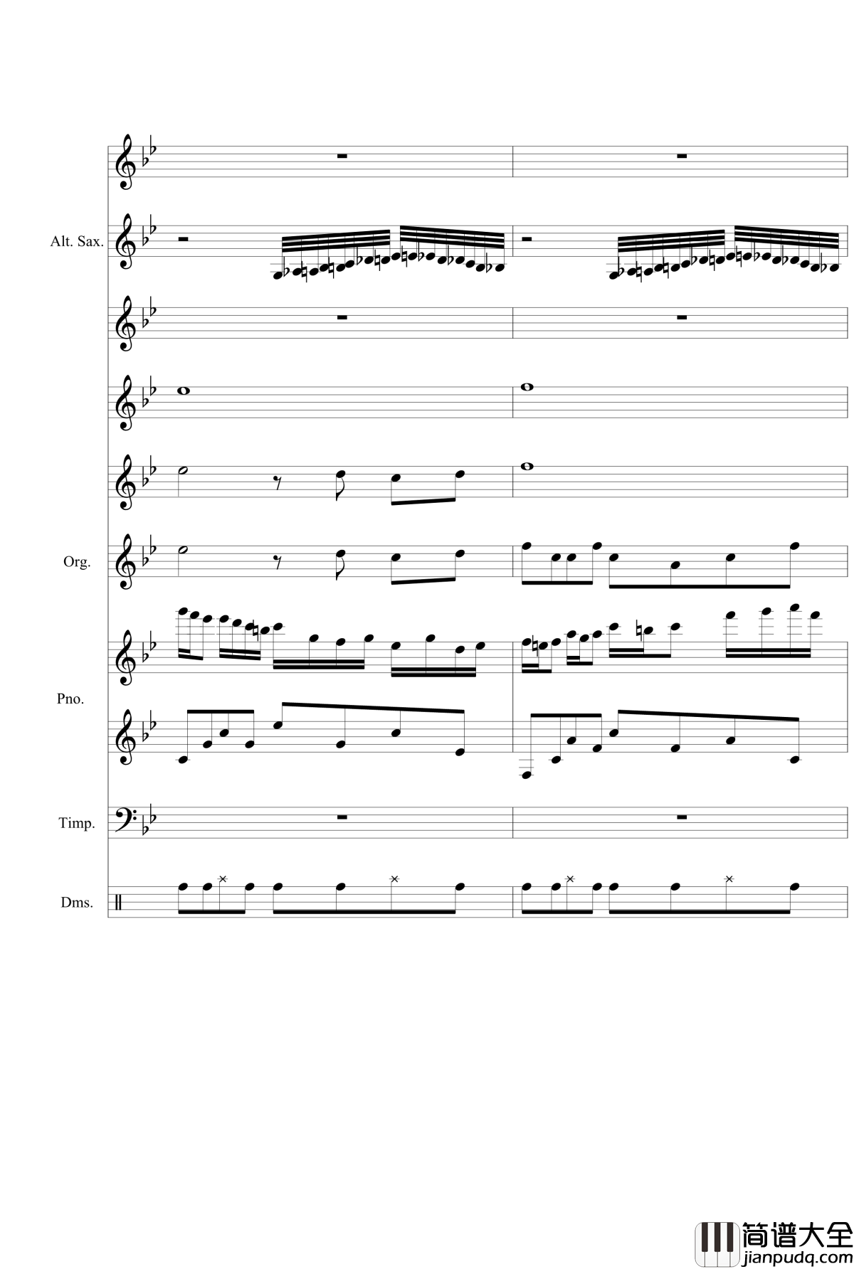 星空钢琴谱_总谱_克莱德曼