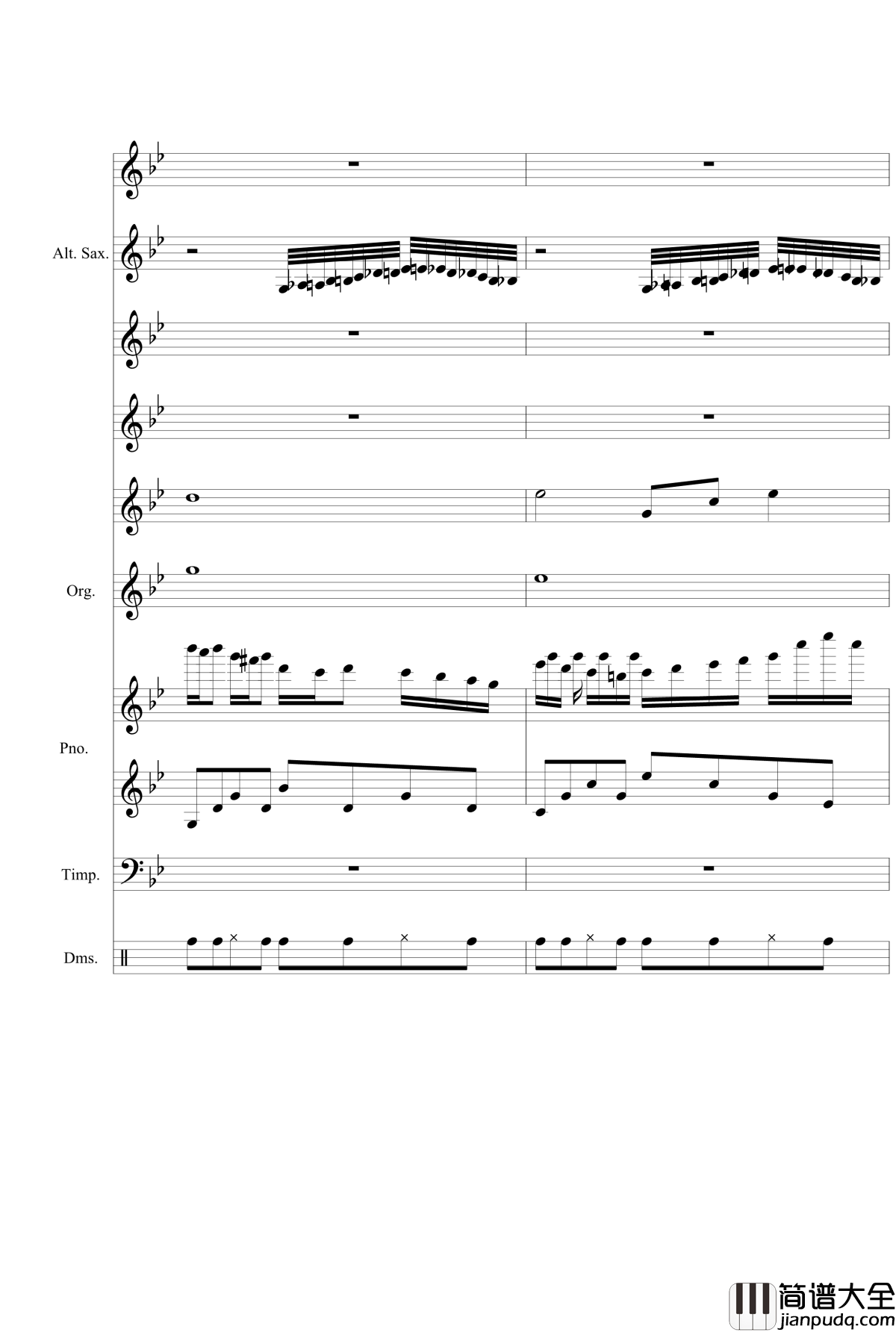 星空钢琴谱_总谱_克莱德曼