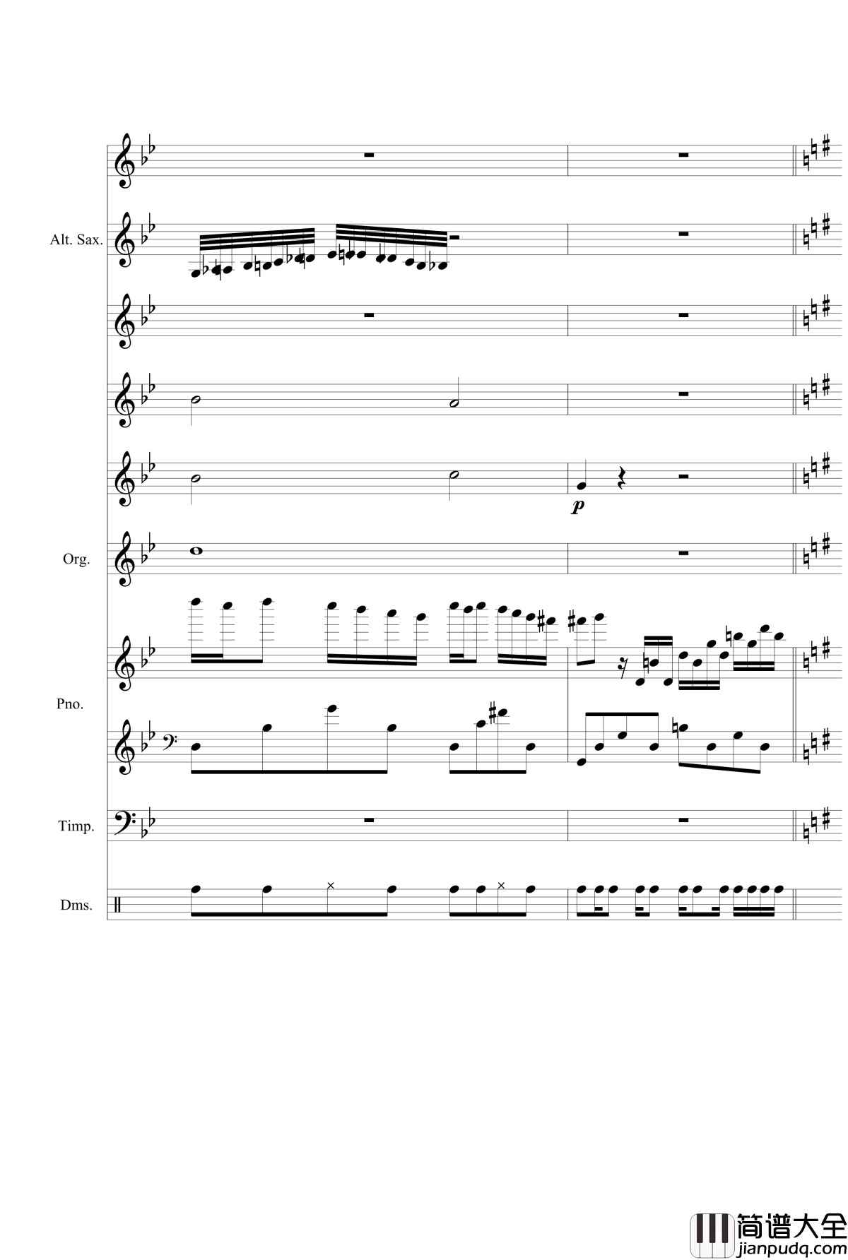 星空钢琴谱_总谱_克莱德曼