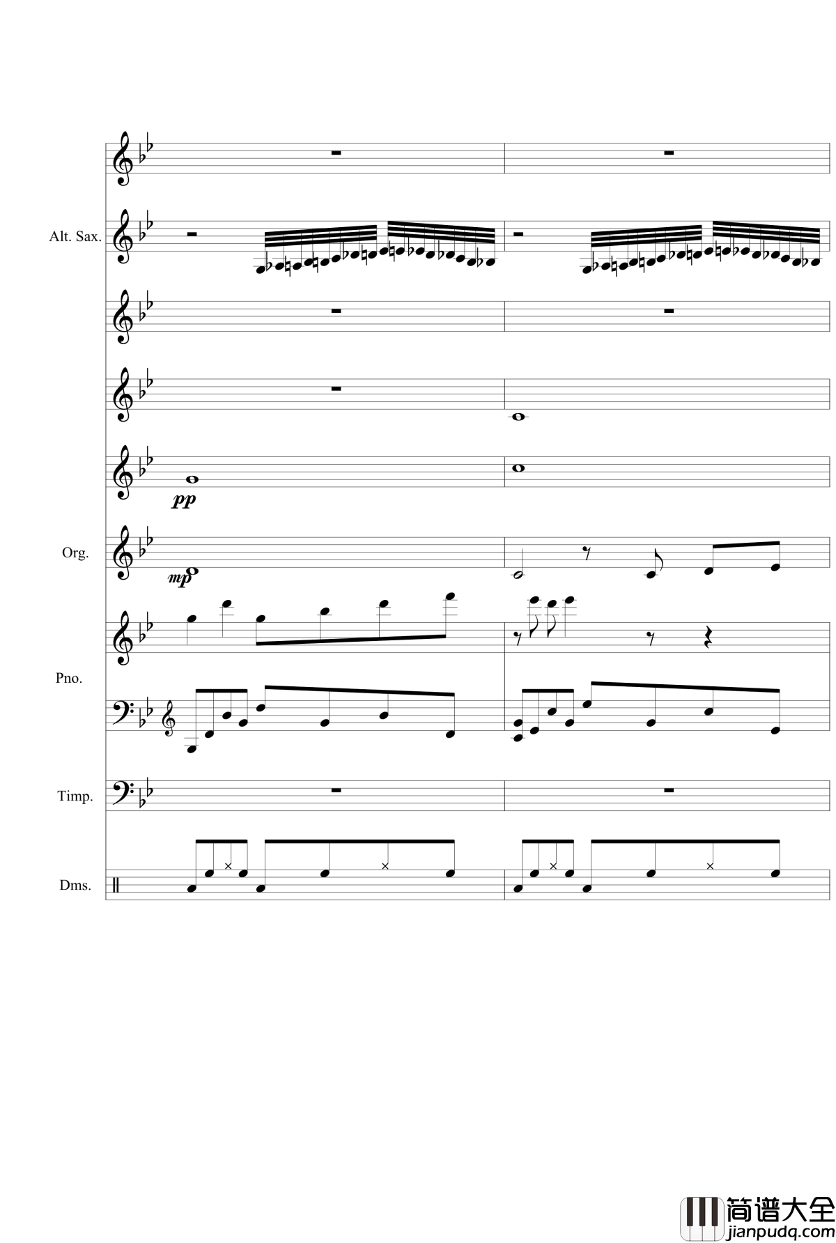 星空钢琴谱_总谱_克莱德曼