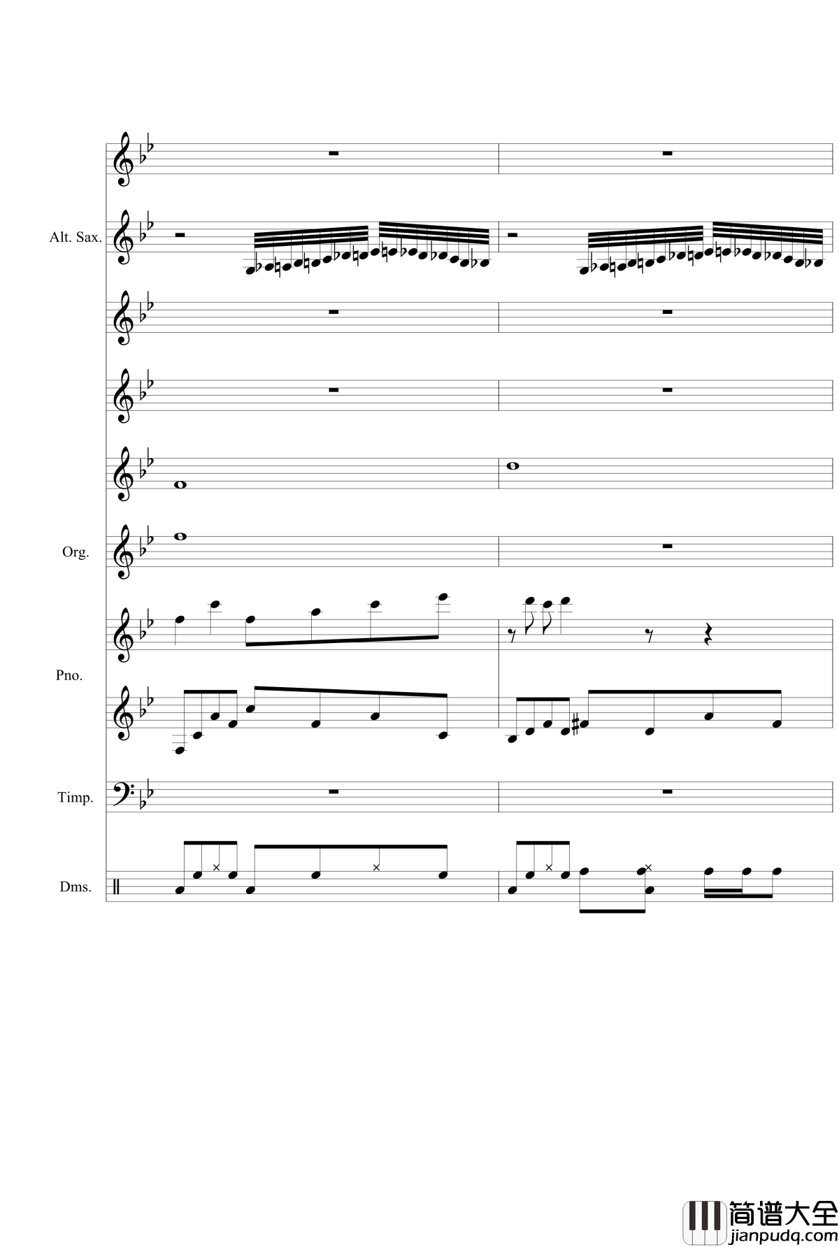 星空钢琴谱_总谱_克莱德曼