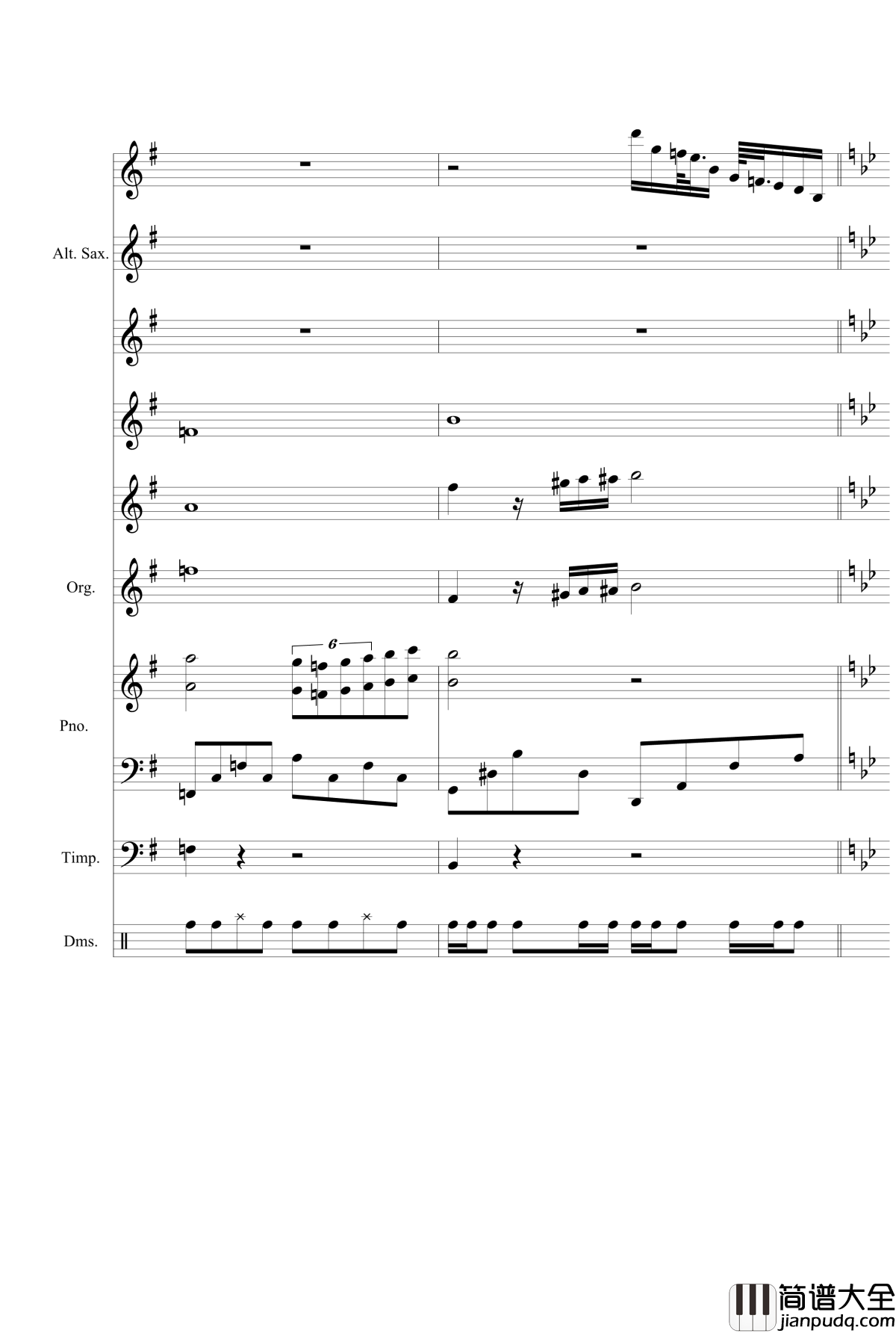 星空钢琴谱_总谱_克莱德曼