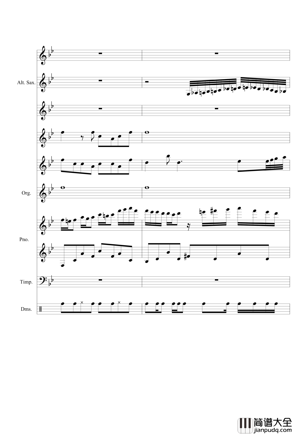 星空钢琴谱_总谱_克莱德曼