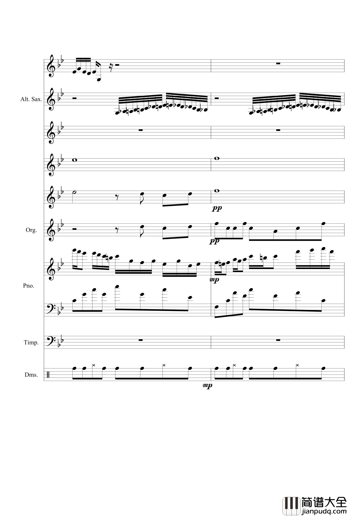 星空钢琴谱_总谱_克莱德曼