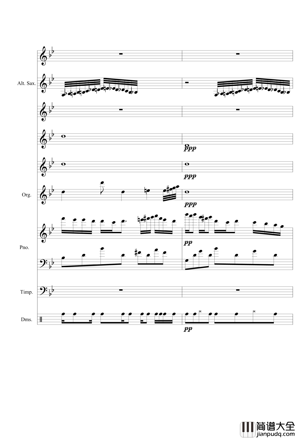 星空钢琴谱_总谱_克莱德曼