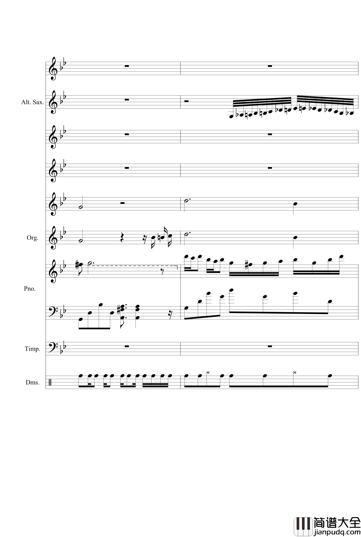 星空钢琴谱_总谱_克莱德曼