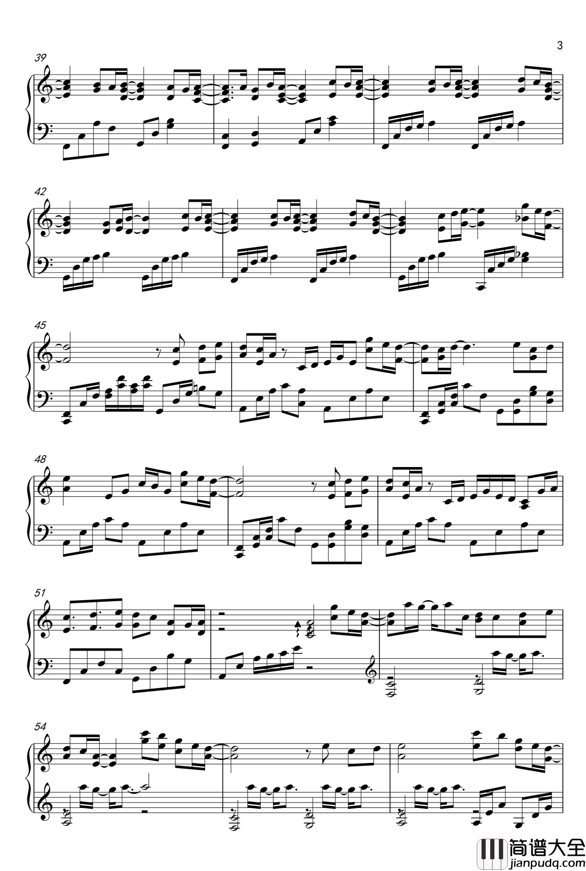 春よ、来い钢琴谱_松任谷由实